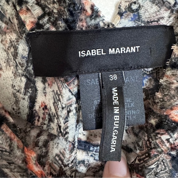 Isabel Marant Silk Velvet Geometric Dress 38 Small/Medium - Picture 4 of 8